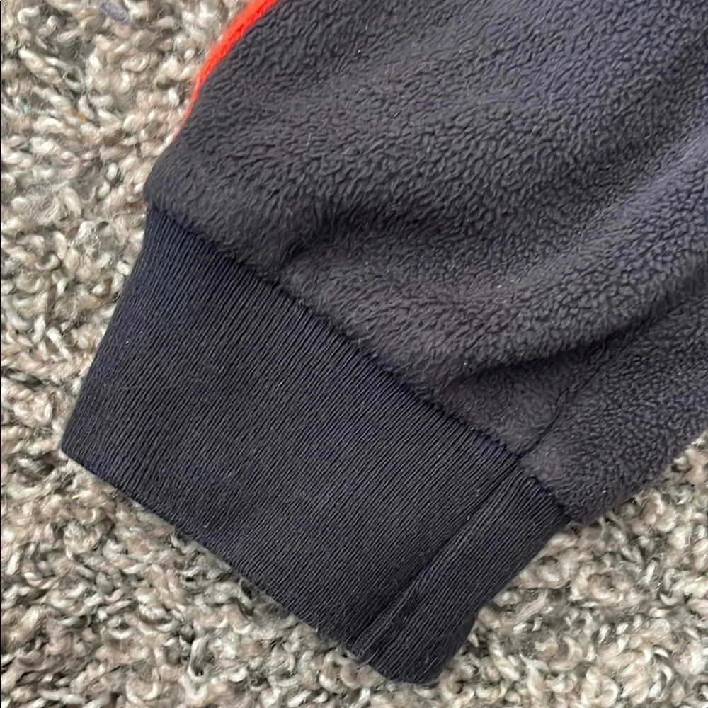 Carter's Black Fleece Joggers with Orange Stripes